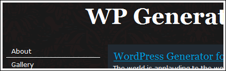 WordPress theme Generator